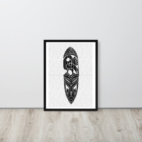 Sankofa Mask Framed poster